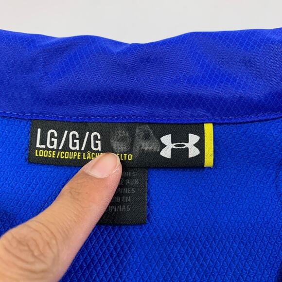 Under Armour Jacket Mens Large Ocean Blue White Undeniable Warm-Up AllSeasonGear - Picture 5 of 12